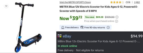 Kids Electric Scooter Restocked at $39 deal at Walmart