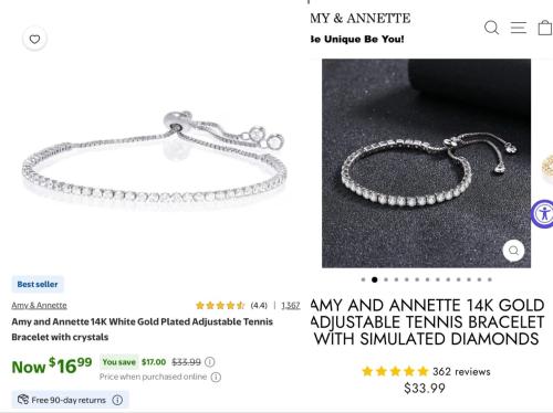 $16 14K Gold Plated Tennis Bracelet at Walmart deal at Walmart