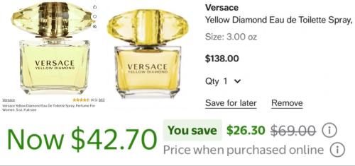 Versace Perfume for $42 (Was $138)