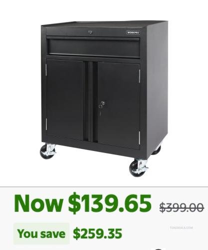 65% Off Workpro Garage Cabinet at Walmart deal at Walmart