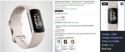 Google Fitbit Lowest Price Ever - Now $70