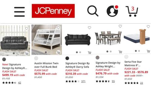 JCPenney Furniture 85% Off Clearance deal at JCPenney