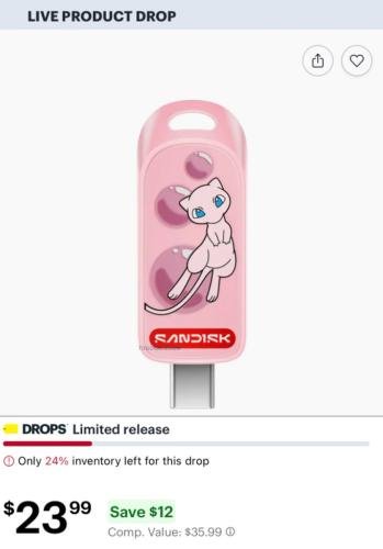 SanDisk 128GB Pokemon USB-C Drive $23.99 deal at Best Buy