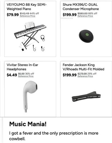 Woot Music Mania Sale is Live! deal at Woot