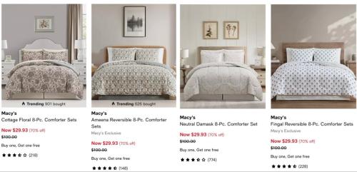 BOGO Bed Comforters at Macy's - $24 Each deal at Macy's