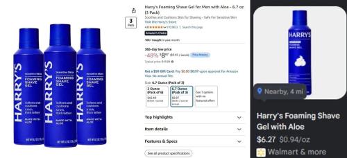 Harry's Shave Gel 3-Pack for $9 at Amazon deal at Amazon
