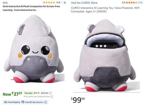 Grok AI Plush Companion Drops to $27 deal at Walmart