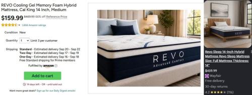 California King Mattress Only $160 at Woot deal at Woot