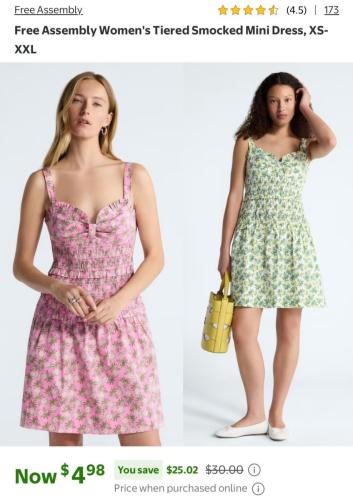 80% Off Women's Mini Dresses at Walmart deal at Walmart