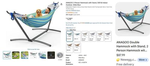$49 Freestanding Hammock on Amazon (Was $130) deal at Amazon