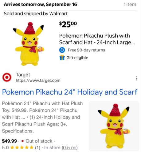 Pikachu Plushie for $25 at Walmart deal at Walmart