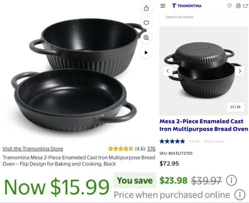 Cast Iron Only $15 at Walmart (Was $72) deal at Walmart