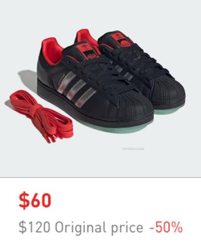 Adidas x Coca-Cola Superstar Shoes 50% Off deal at Adidas