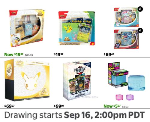 Pokémon 30th Celebration Walmart Draw deal at Walmart