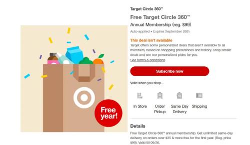 Free $100 Target Circle Membership deal at Target