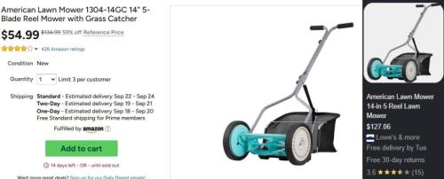 American Lawn Mower Lowest Price at Woot deal at Woot