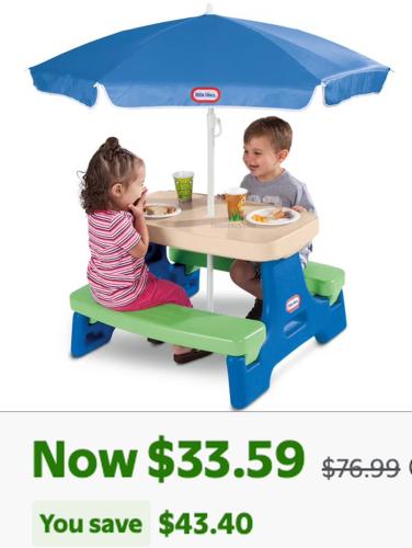 Little Tikes Kids Picnic Table 56% Off deal at Walmart