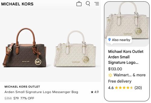 Michael Kors Bag Drops to $79 from $358