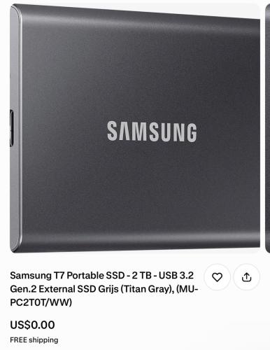 Samsung Portable Hard Drive for Free