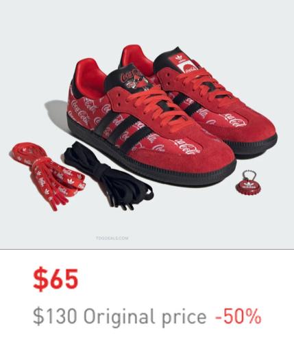 Adidas x Coca-Cola Samba OG Shoes 50% Off