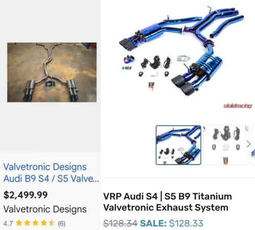 Exhaust System: $2499 to $128
