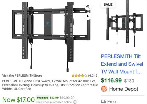 TV Wall Mount for $17 (Was $116)