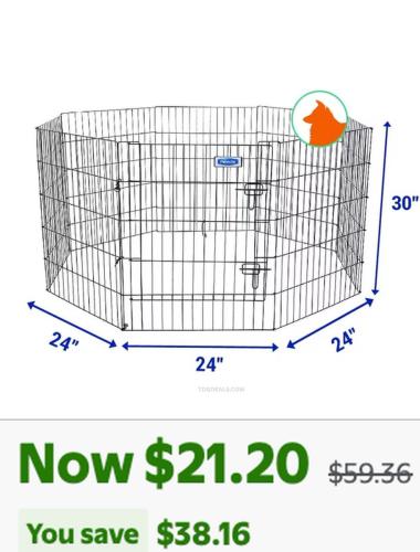 Dog Exercise Pen 64% Off at Walmart deal at Walmart