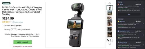 DJI Osmo Pocket 3 for $285
