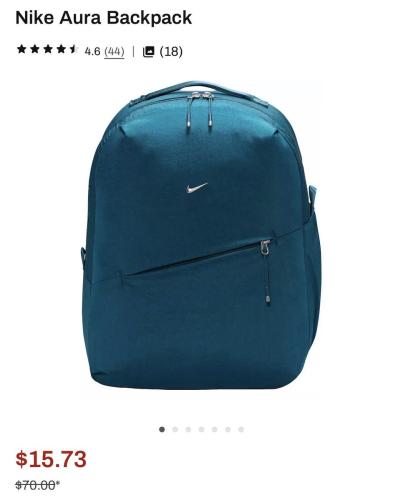Nike Backpack Dropped to $15 from $70