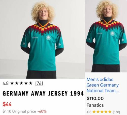 Adidas Germany Soccer Jersey for $44