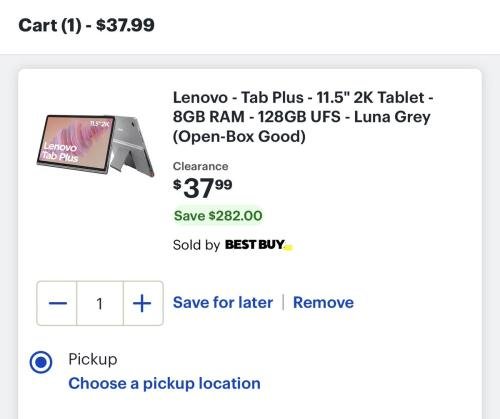 Tablet for $37 at Best Buy (Open-Box) deal at Best Buy