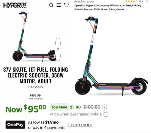 81% Off Hyper Skute Electric Scooter deal at Walmart