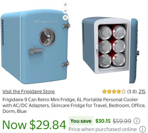 Retro Mini Fridge for $29 (Was $60)