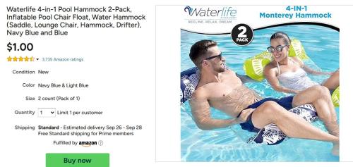 $1 Water Floatie at Woot deal at Woot