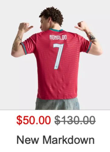 PUMA CR7 Portugal Jersey $50 at Finish Line deal at Finish Line