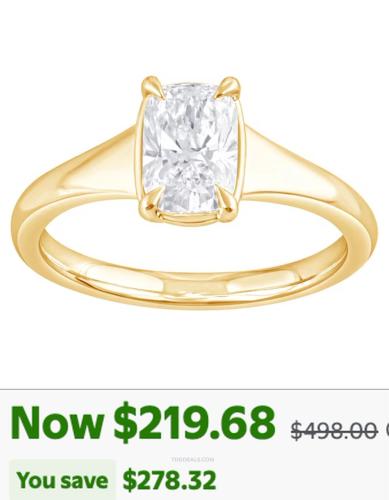 1 CT Lab Grown Diamond Ring for $219.68 deal at Walmart