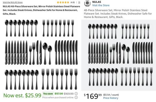 48-Piece Flatware Set for $25 deal at Walmart