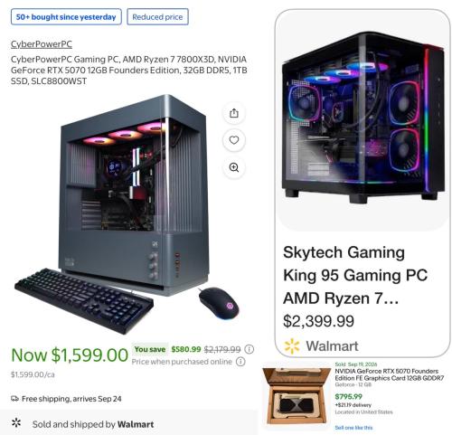 RTX 5070 Founders Edition Gaming PC for $1600 deal at Walmart