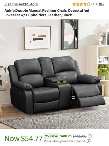 Double Recliner Chair for $54 deal at Walmart