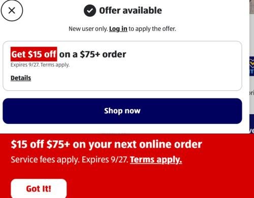 $15 Off $75+ at Aldi deal at ALDI
