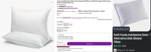 Luxury Queen Cooling Pillows for $14 at Wayfair deal at Wayfair