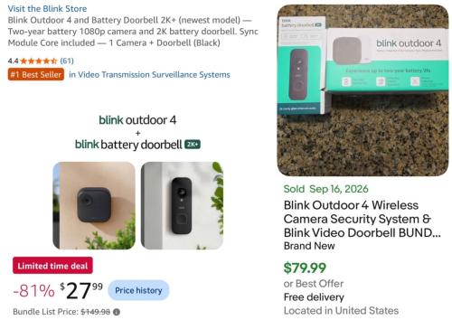 Blink 4 Combo for $28 - 81% Off