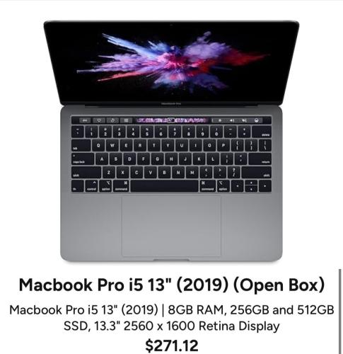 MacBook Pro i5 Refurbished for $271 at Woot deal at Woot