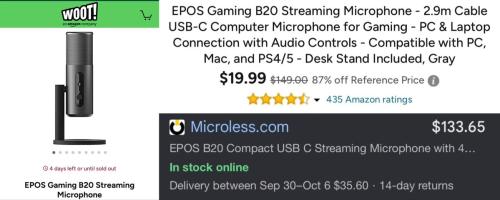 Streaming Mic Drops to $19 at Woot deal at Woot