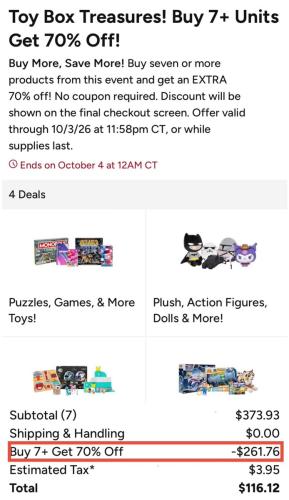 70% Off Toys at Woot - Add 7 to Cart deal at Woot
