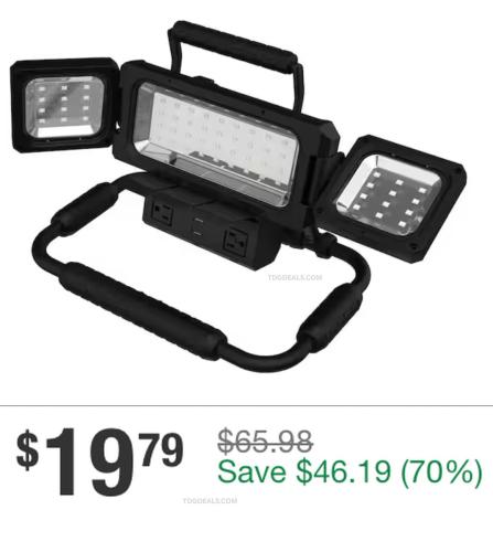 KODA 2500-Lumen LED Work Light 70% Off deal at Home Depot