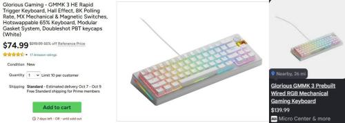 Glorious Gaming Keyboard for $60 with CHEERS