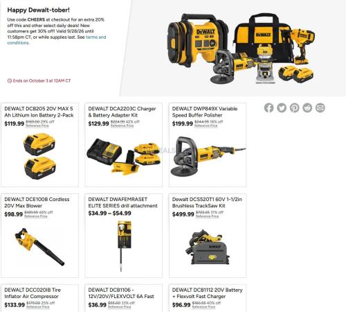 DEWALT Tools Deals at Woot! deal at Woot