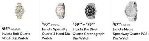 $1,300 Off Invicta Watches on Woot deal at Woot