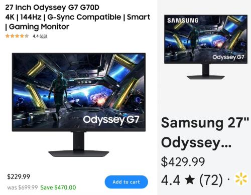 Samsung 4K Gaming Monitor Drops to $230 deal at Samsung